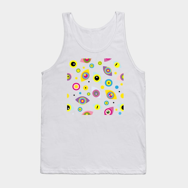 Multi-colored eyes Tank Top by 3DVictory